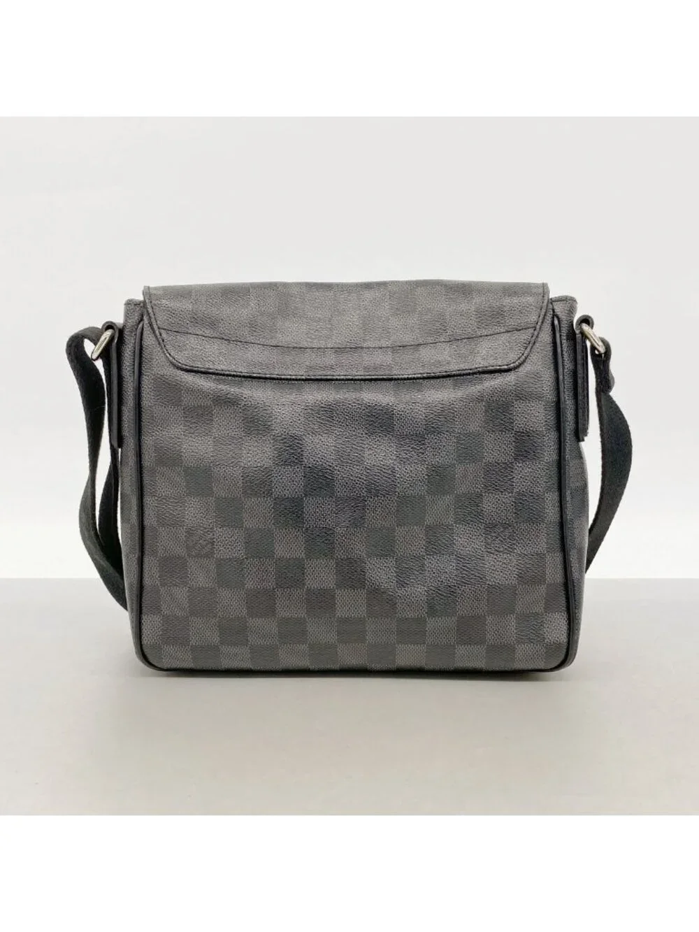 Louis Vuitton Shoulder Bag Damier Graphite District PM Black
